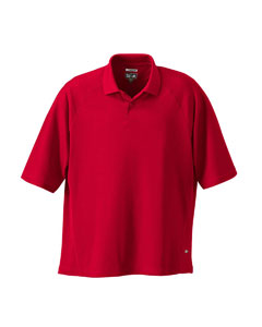 Red polo shirt